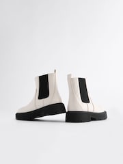 White Chunky Chelsea Boots - Image 3 of 5
