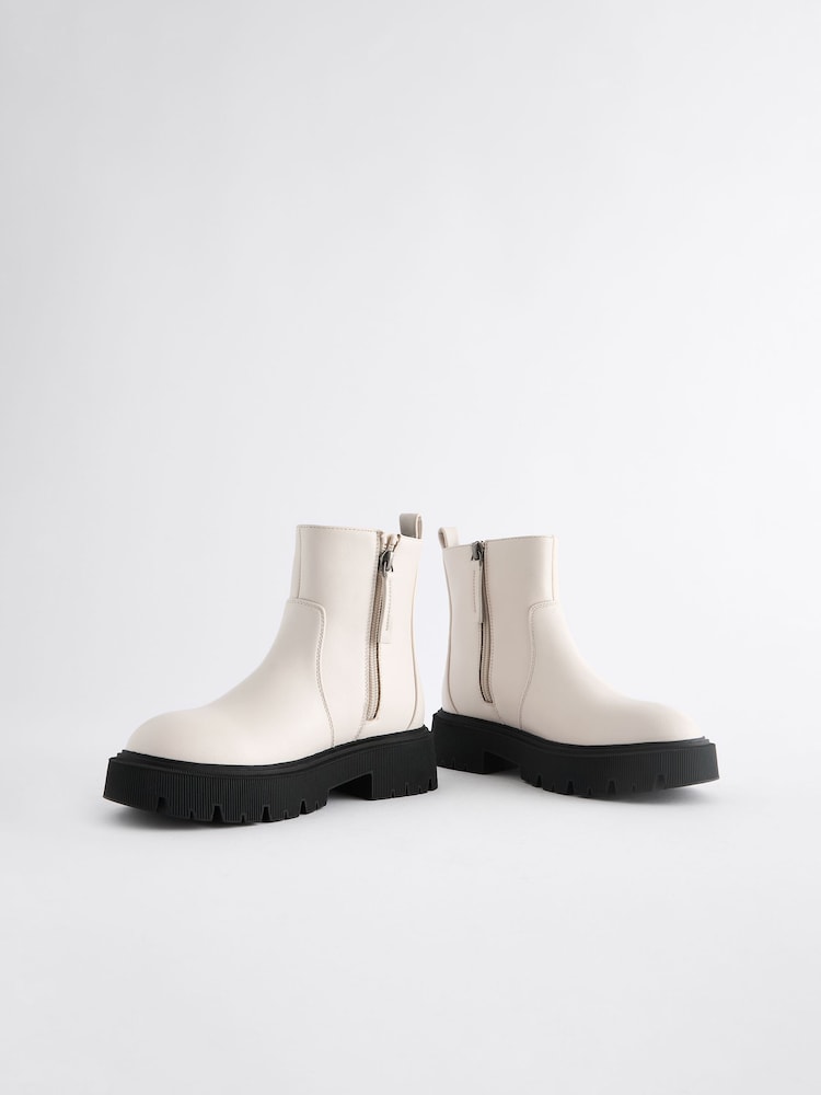 White Chunky Chelsea Boots - Image 5 of 5