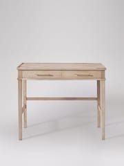 Swoon Light Brown Claudine Mango Wood 2 Drawer Desk - Image 1 of 6