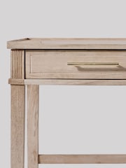 Swoon Light Brown Claudine Mango Wood 2 Drawer Desk - Image 2 of 6