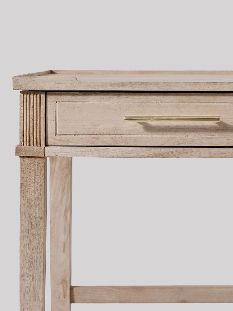 Swoon Light Brown Claudine Mango Wood 2 Drawer Desk - Image 2 of 6 Swoon Light Brown Claudine Mango Wood 2 Drawer Desk - Image 2 of 6