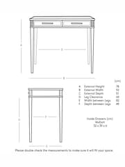 Swoon Light Brown Claudine Mango Wood 2 Drawer Desk - Image 4 of 6
