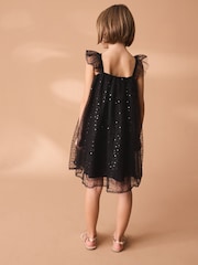 Black Sequin Tulle Party Dress (3-16yrs) - Image 3 of 7