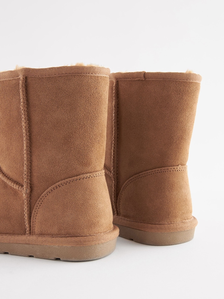 Tan Brown Suede Pull On Boots - Image 2 of 4