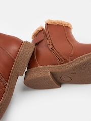 Tan Brown Leather Buckle Ankle Boots - Image 5 of 5