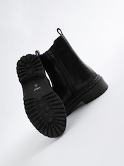 Black Leather Chunky Chelsea Boots - Image 5 of 5