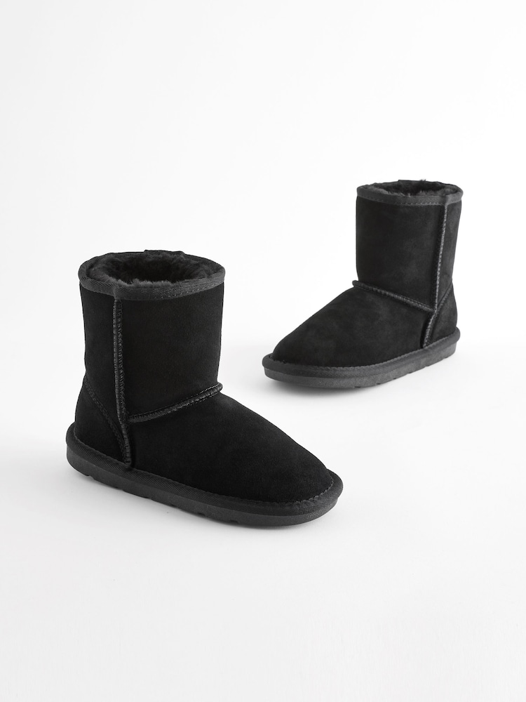 Black Suede Pull On Boots - Image 1 of 6