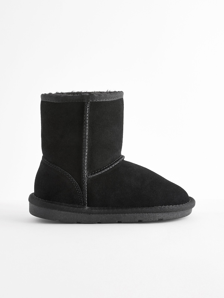 Black Suede Pull On Boots - Image 2 of 6