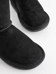 Black Suede Pull On Boots - Image 5 of 6