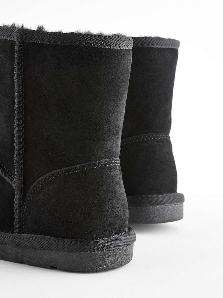 Black Suede Pull On Boots - Image 6 of 6