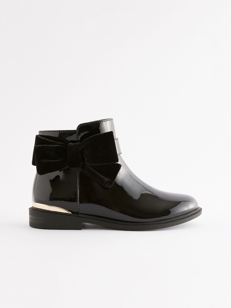 Black Bow Ankle Boots - Image 2 of 6