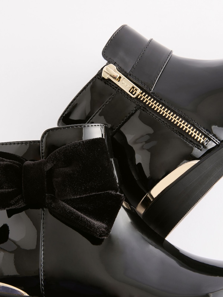 Black Bow Ankle Boots - Image 6 of 6