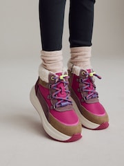 Pink/Tan Brown Hybrid Boots - Image 1 of 11