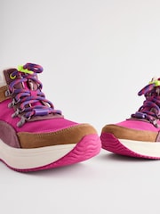 Pink/Tan Brown Hybrid Boots - Image 10 of 11