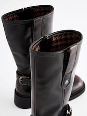 Black Tall Buckle Biker Boots - Image 5 of 6