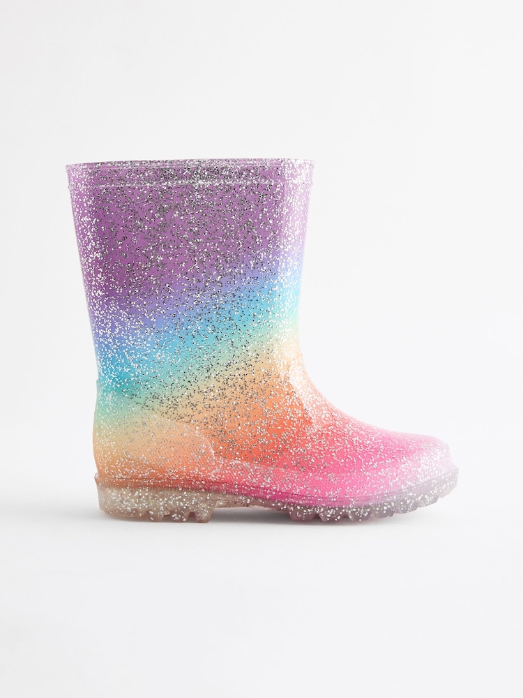Rainbow Glitter Wellies - Image 2 of 5
