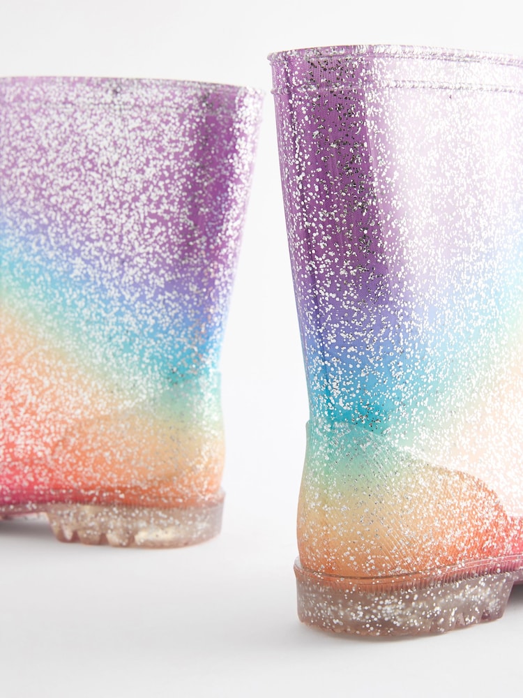 Rainbow Glitter Wellies - Image 3 of 5