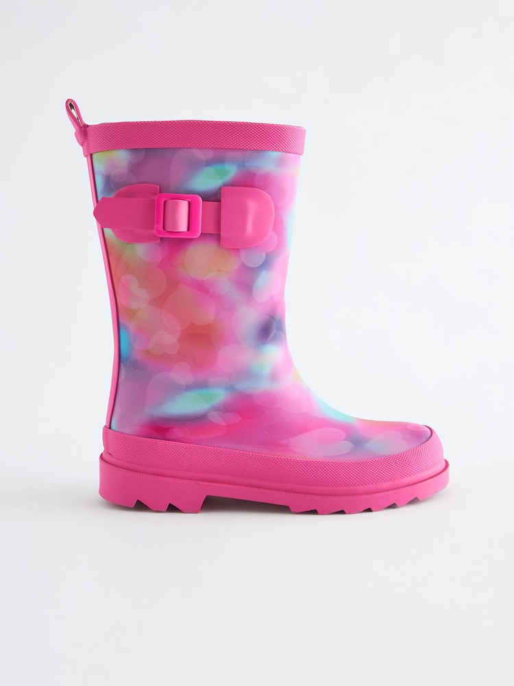 Pink Marble Buckle Wellies - Image 2 of 5