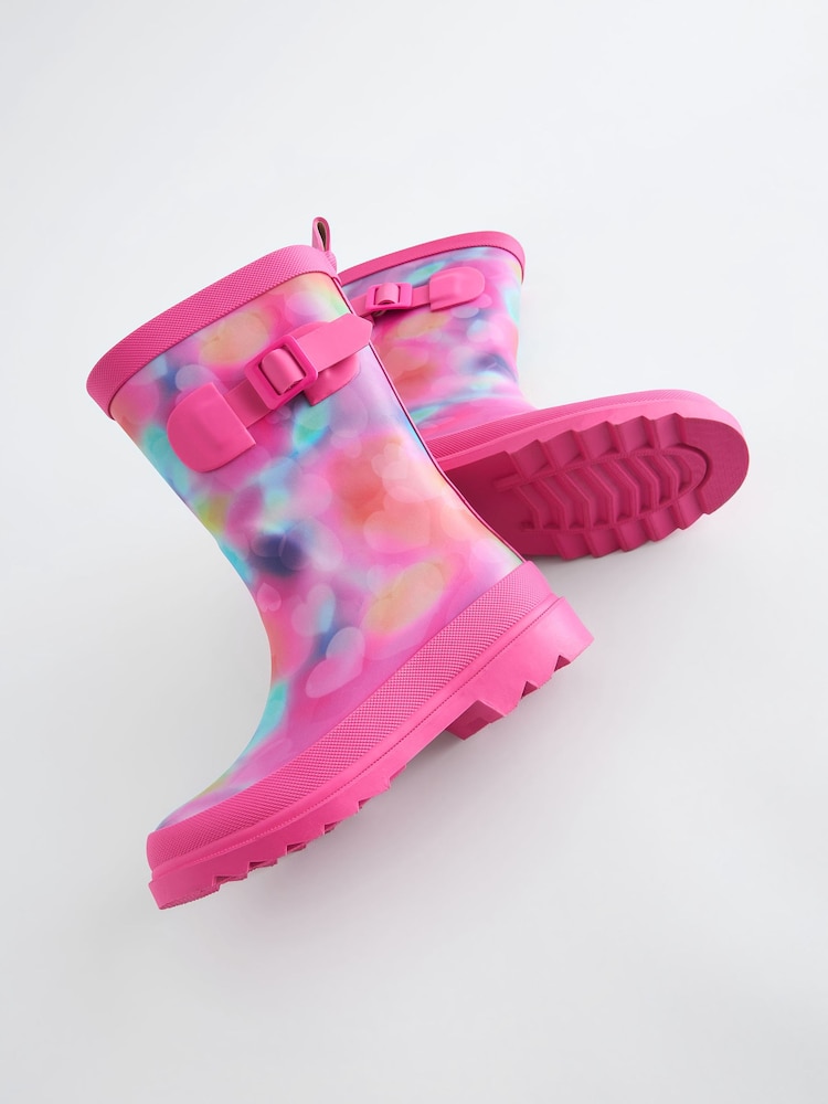 Pink Marble Buckle Wellies - Image 5 of 5
