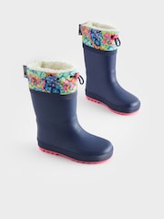 Navy Blue Cuff Wellies - Image 1 of 5