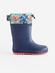 Navy Blue Cuff Wellies - Image 2 of 5