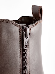 Brown Leather Chunky Chelsea Boots - Image 5 of 5