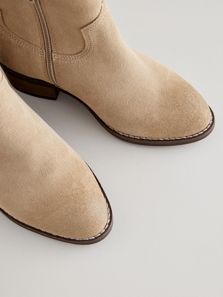 Stone Suede Fringe Western Boots - Image 5 of 5