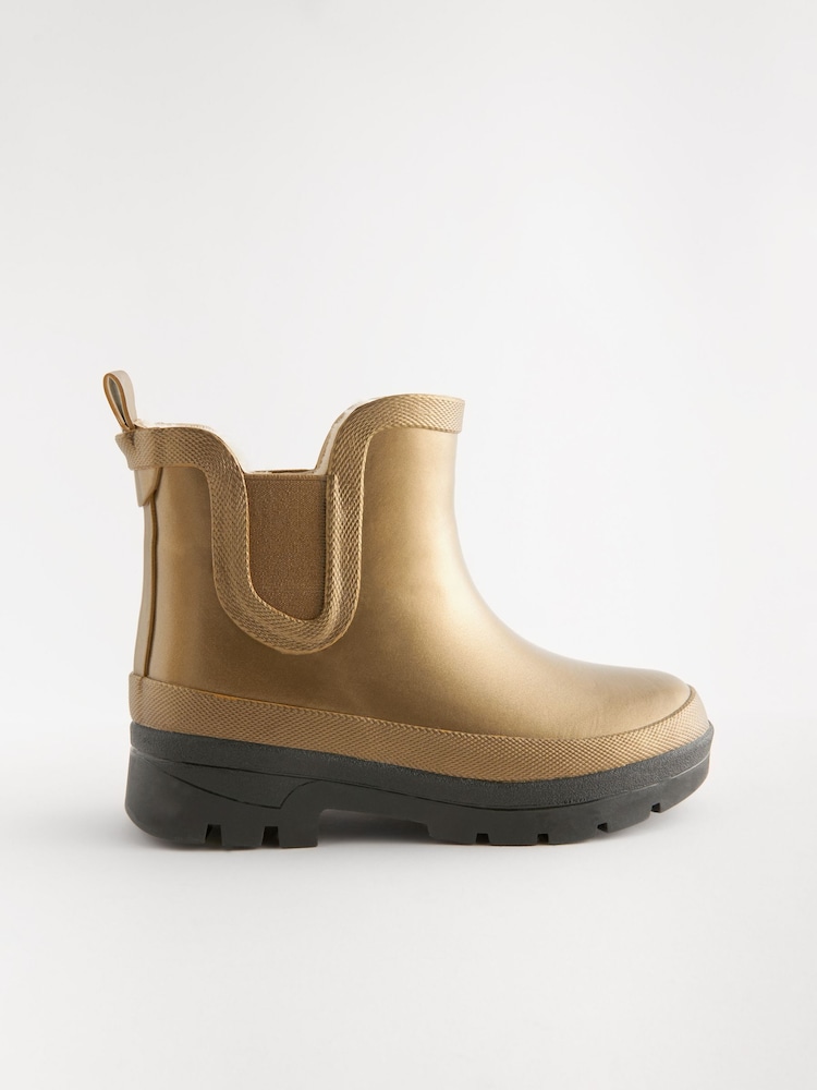 Gold Metallic Chelsea Wellies - Image 2 of 5