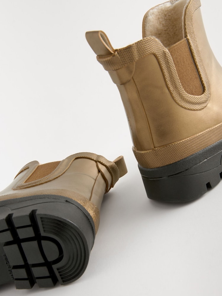 Gold Metallic Chelsea Wellies - Image 5 of 5 Gold Metallic Chelsea Wellies - Image 5 of 5