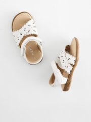 White Standard Fit (F) Cross Strap Sandals - Image 4 of 7