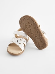White Standard Fit (F) Cross Strap Sandals - Image 5 of 7
