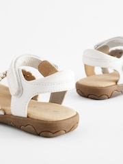 White Standard Fit (F) Cross Strap Sandals - Image 6 of 7