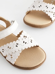 White Standard Fit (F) Cross Strap Sandals - Image 7 of 7