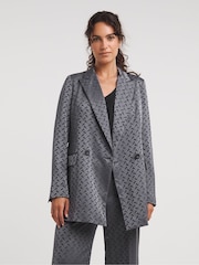 JD Williams Grey Slate Satin Blazer - Image 1 of 4