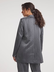 JD Williams Grey Slate Satin Blazer - Image 2 of 4