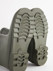 Khaki Green Warm Lined Buckle Wellies - Image 4 of 5