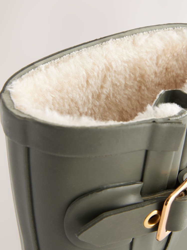 كاكي أخضر - بوت مطاطي مبطن دافئ بإبزيم - صورة 6 من 6 كاكي أخضر - بوت مطاطي مبطن دافئ بإبزيم - صورة 6 من 6