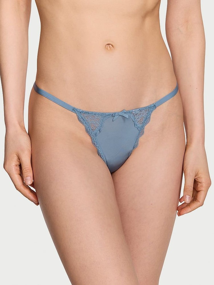 Victoria's Secret Faded Denim Blue G String Knickers - Image 1 of 3