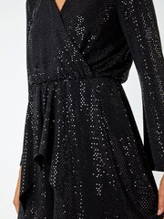 Roman Black Sequin Embellished Stretch Playsuit - Image 5 of 5