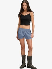 SUPERDRY Blue Athletic Essentials Waffle Retro Shorts - Image 1 of 7