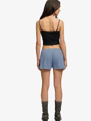 SUPERDRY Blue Athletic Essentials Waffle Retro Shorts - Image 5 of 7