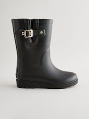 Black Warm Lined Buckle Wellies - Image 2 of 5