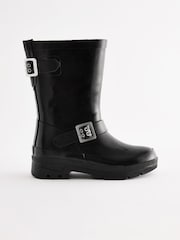 Black Biker Wellies - Image 2 of 6