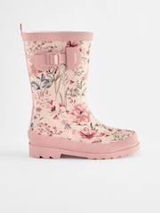Pink Floral Buckle Wellies - Image 2 of 5
