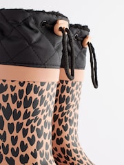 Brown Animal Print Cuff Wellies - Image 4 of 6