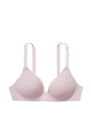 Victoria's Secret Pale Plum Purple Ribbed Non Wired Lightly Lined Bra - Image 3 of 3