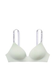 Victoria's Secret Pale Sky Grey Logo Non Wired Lightly Lined Bra - Image 3 of 3