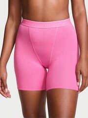 Victoria's Secret Hollywood Pink Logo Cotton High Waist Boxer Brief Knickers - Image 1 of 3
