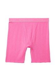 Victoria's Secret Hollywood Pink Logo Cotton High Waist Boxer Brief Knickers - Image 3 of 3
