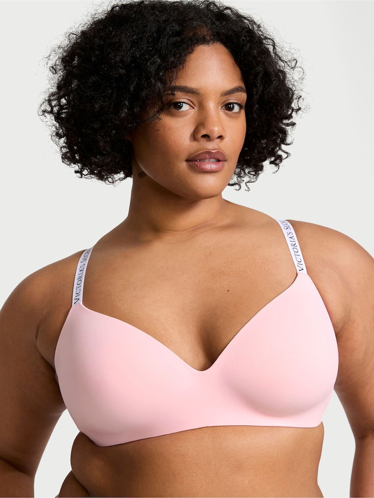 Victoria's Secret Pretty Blossom Pink and White Non Wired Lightly Lined Bra - Image 1 of 3